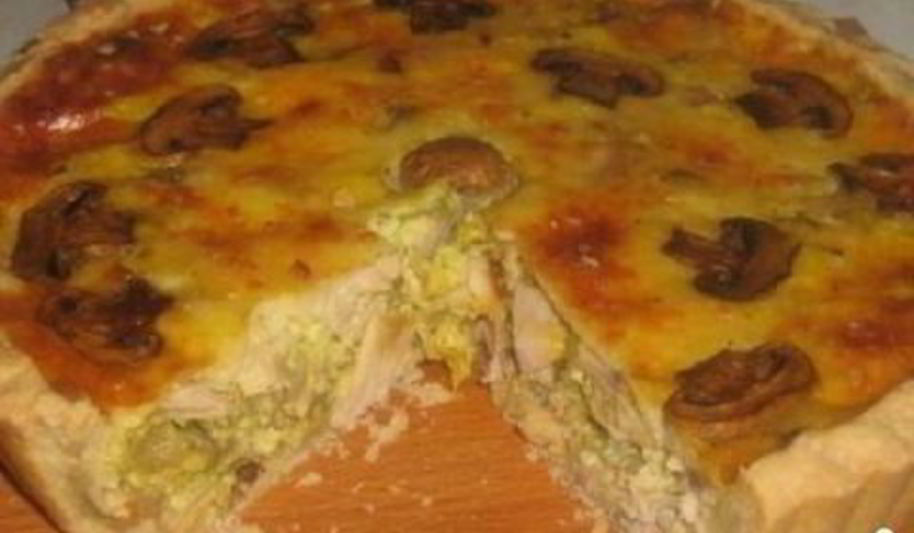 Рецепт киша с курицей и грибами