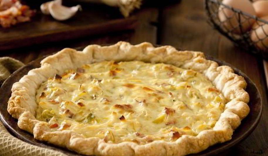 Рецепт киша с овощами и козьим сыром