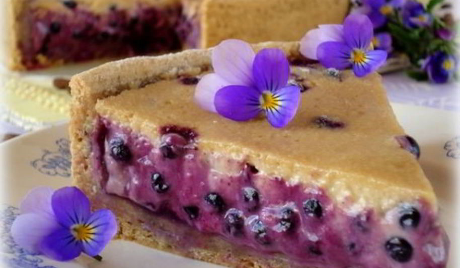 Рецепт кофейного пирога с черникой