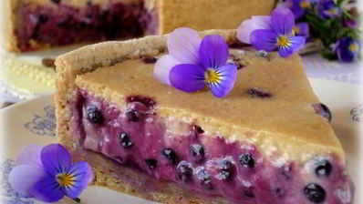 кофейный пирог с черникой