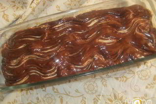 Кокосовый пирог со сливочно-шоколадной глазурью