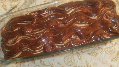 кокосовый пирог со сливочно-шоколадной глазурью