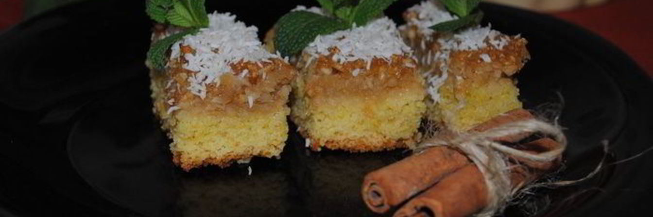 Манный пирог с яблоками Детство