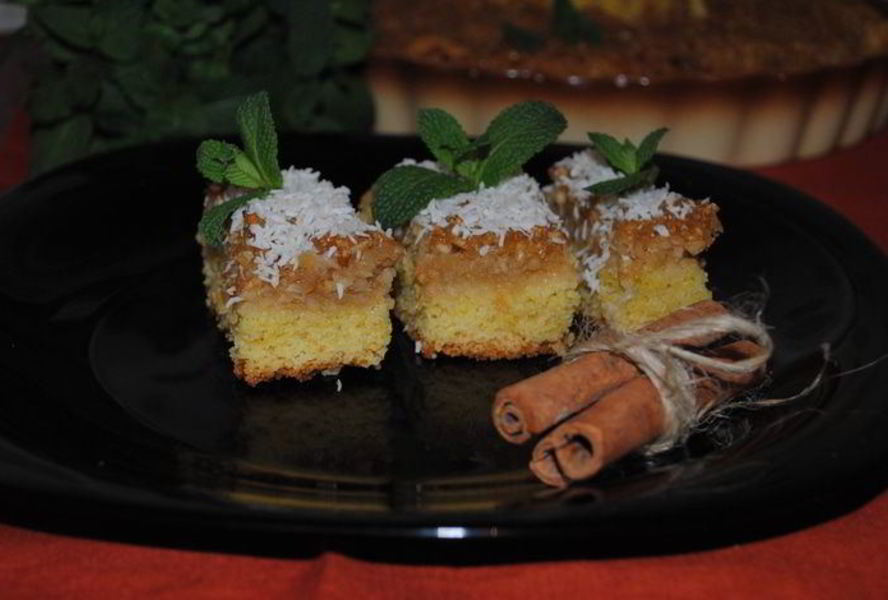 Манный пирог с яблоками Детство