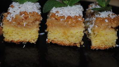 манный пирог с яблоками детство