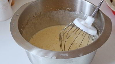 насыпной пирог с персиками