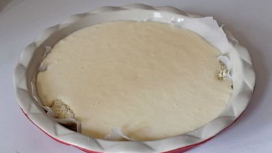 насыпной пирог с персиками