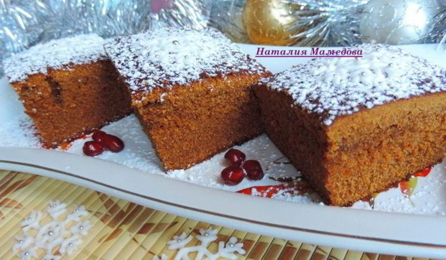 Рецепт новогоднего имбирного пирога