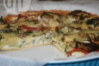 Открытый пирог с овощами