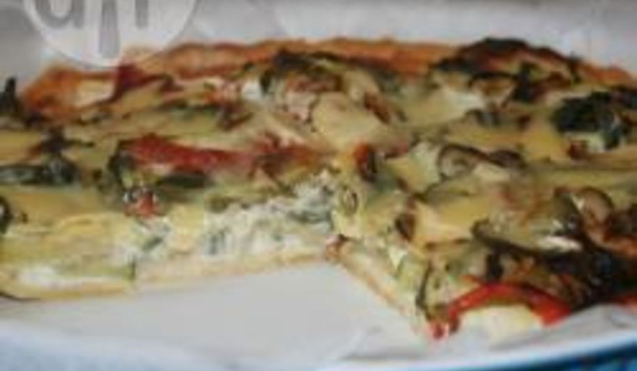 Рецепт открытого пирога с овощами