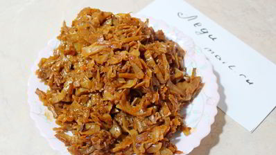 отрывной пирог с тушеной капустой