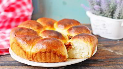 отрывной пирог с тушеной капустой