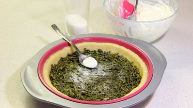 песочный пирог фрукты творог щавель