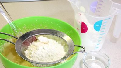 песочный пирог фрукты творог щавель