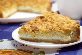 Песочный пирог с творогом