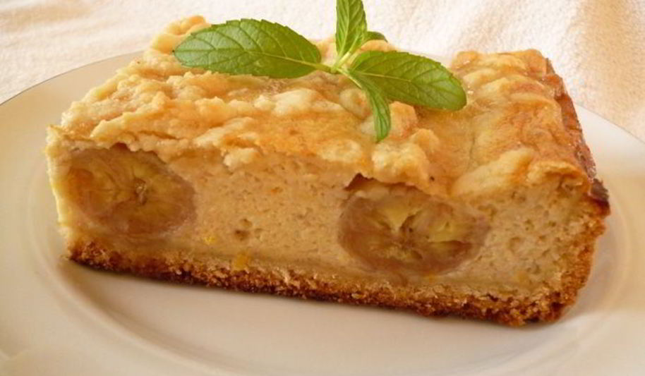 Рецепт пирога бананового рай