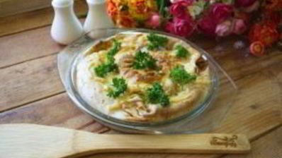 пирог блинный с курицей