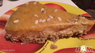 пирог из хурмы с мандариновой карамелью