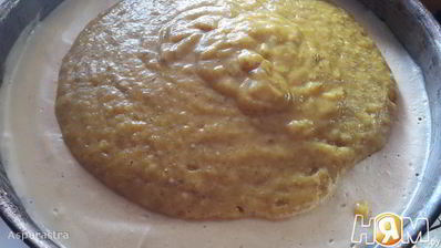 пирог из хурмы с мандариновой карамелью