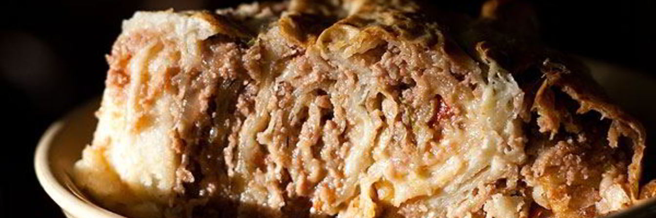 Пирог из лаваша с фаршем