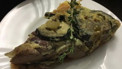 пирог из лаваша с печенью и баклажаном