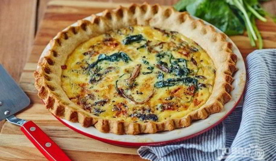 Рецепт пирога киш из песочного теста