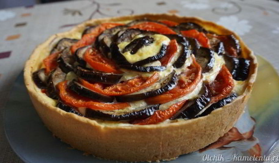 Рецепт пирога с баклажанами и творогом