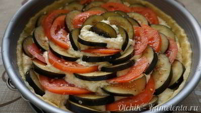 пирог с баклажанами и творогом