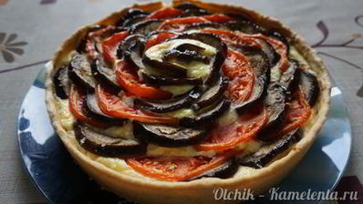 пирог с баклажанами и творогом