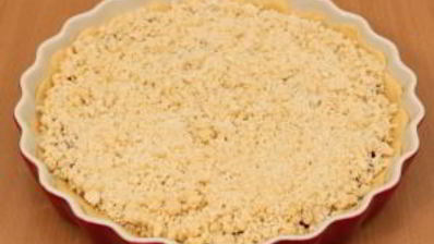 пирог с брусникой, лимоном и штрейзелем