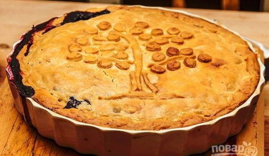 Рецепт пирога с черникой из бездрожжевого теста