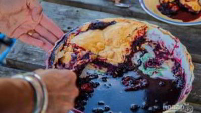 пирог с черникой из бездрожжевого теста