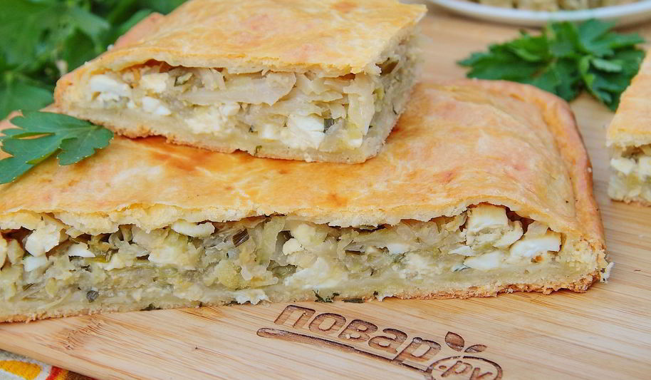 Рецепт пирога с капустой и яйцом
