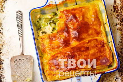 Пирог с курицей в духовке