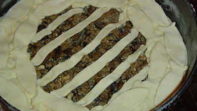 пирог с мясом и грибами