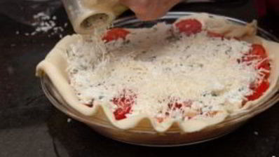 пирог с помидорами