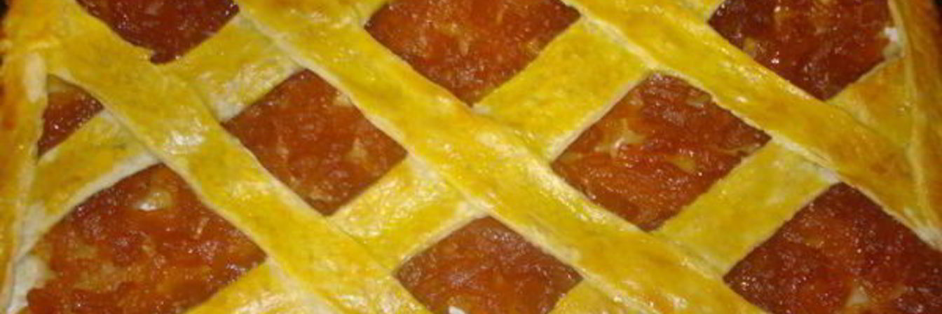 Пирог с яблочным повидлом