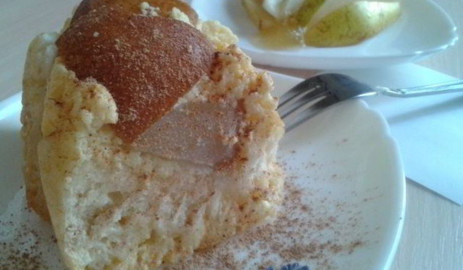 Рецепт пирога творожного с ванильной грушей