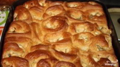 пирог яблочный дрожжевой