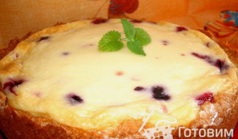 Рецепт сметанно-ягодного пирог