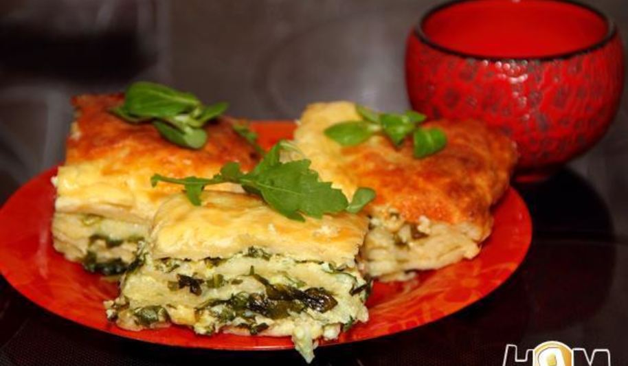 Рецепт сырного пирога с зеленью