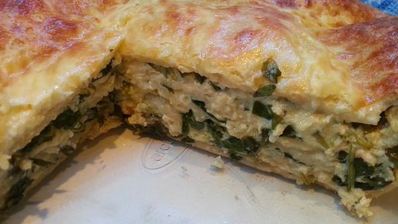 сырный пирог с зеленью