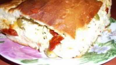 сырный закусочный пирог с оливками