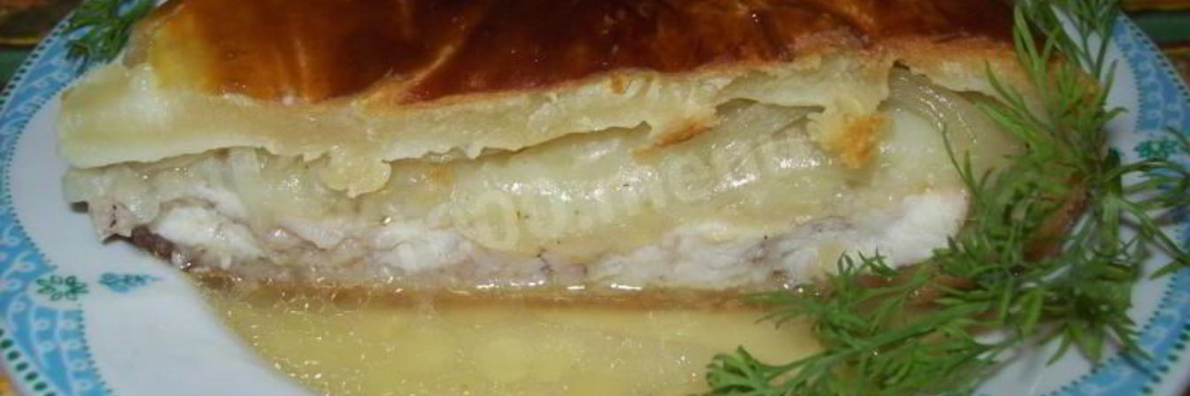 Татарский пирог с мясом и картофелем