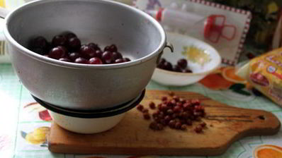 творожный пирог с вишней