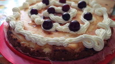 творожный пирог с вишней