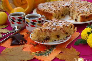 Тыквенно-яблочный пирог с шоколадом