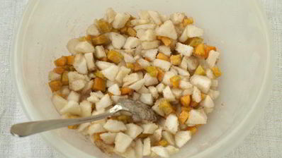 тыквенно-яблочный пирог с шоколадом