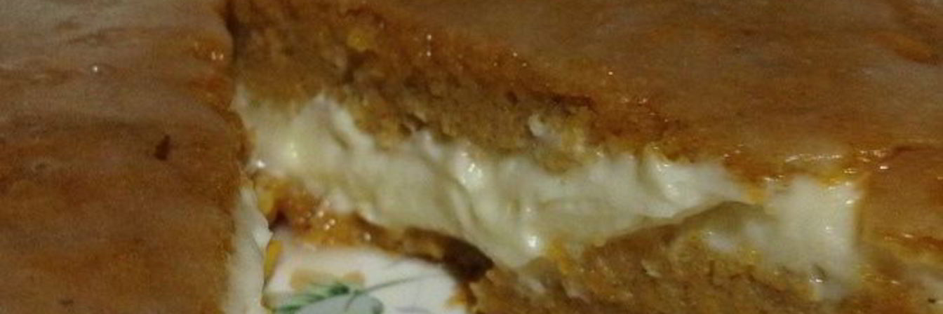 Тыквенный пирог c кремом маскарпоне