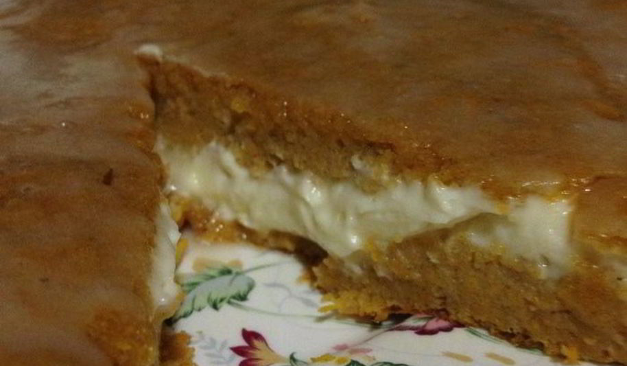 Рецепт тыквенного пирога с кремом маскарпоне